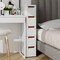 White 5-Drawer Slim Rolling Storage Cabinet with Wheels for Narrow Spaces